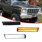 2X Smoke Switchback LED DRL Signal Lights for Ford F-150, Bronco (1973–1979)