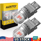 2X AUXITO 3157 LED Red Brake Stop Light Parking Bulbs 2800LM for Cars
