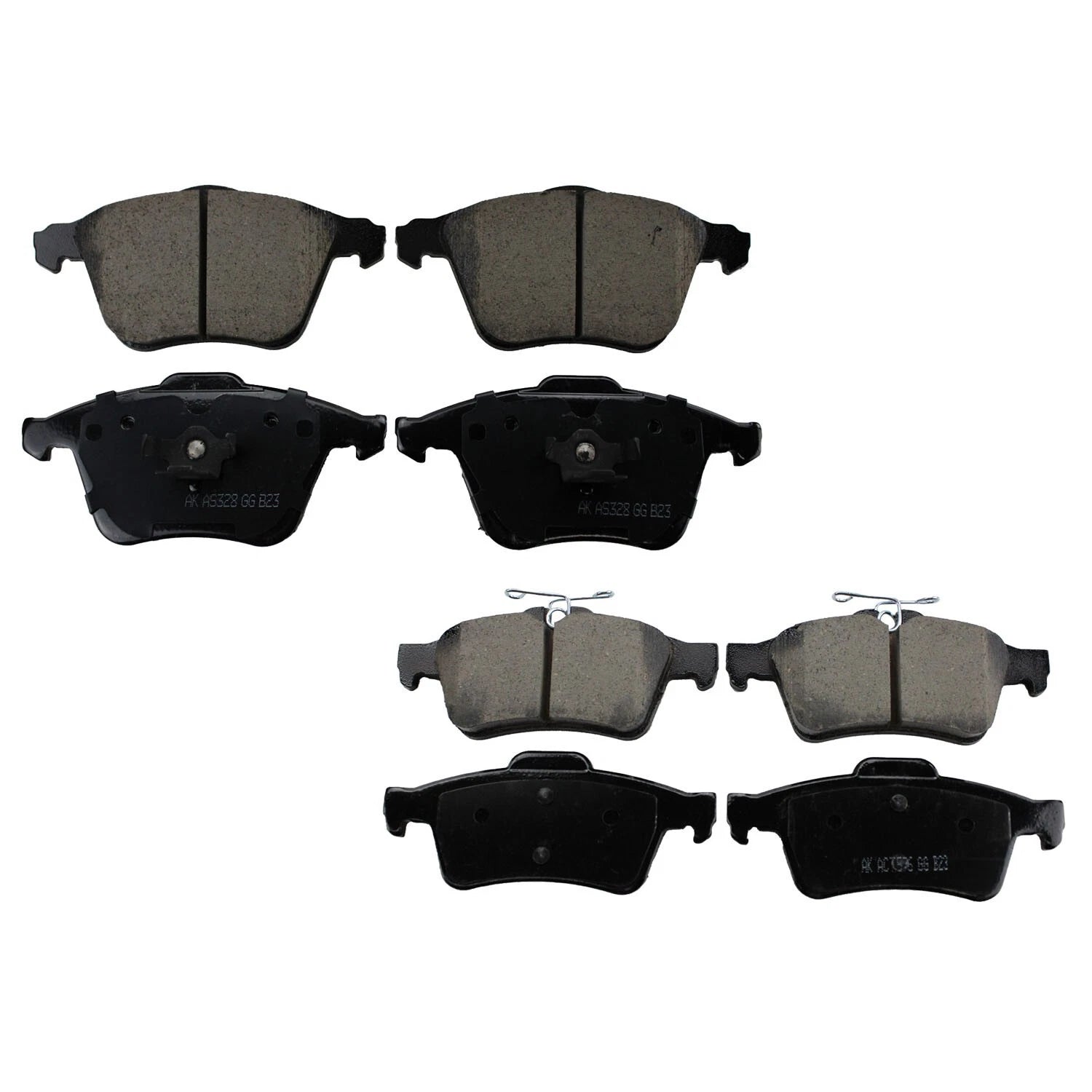 Akebono Euro Ceramic Brake Pads Kit for Mazda 9-3, Saab 9-3, Volvo S40 V50 (2003–2011)