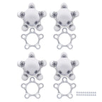 Metal Hub Caps Set of 4 Chrome 5 Lug 5 1/2 Inch for Vintage Spider Wheels (Universal)