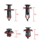 Set of 40 Black Plastic Rivets Fasteners for Universal Automobiles