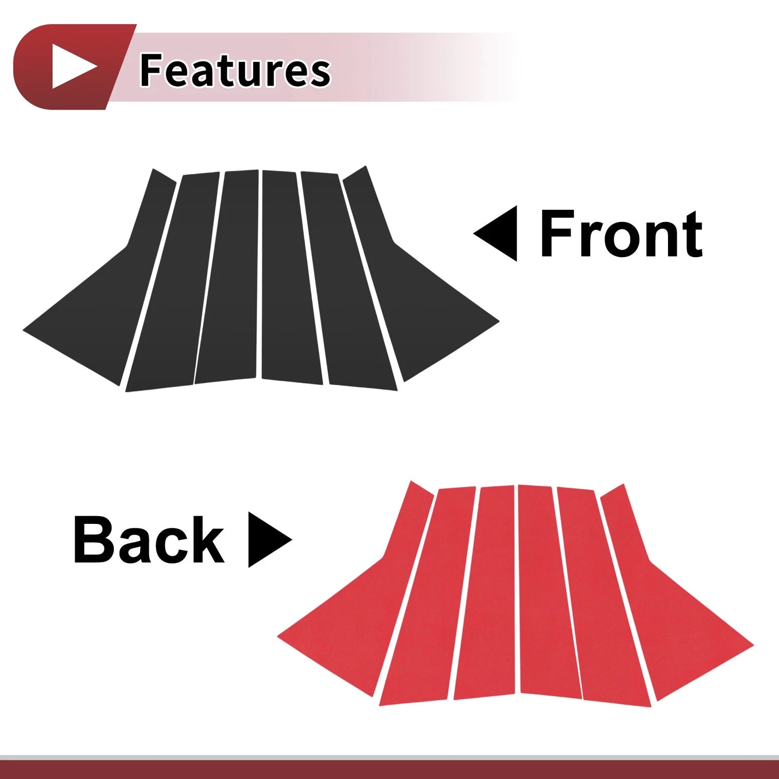 Door Pillar Window Trim for KIA Sorento (2015–2020) Black Left Right