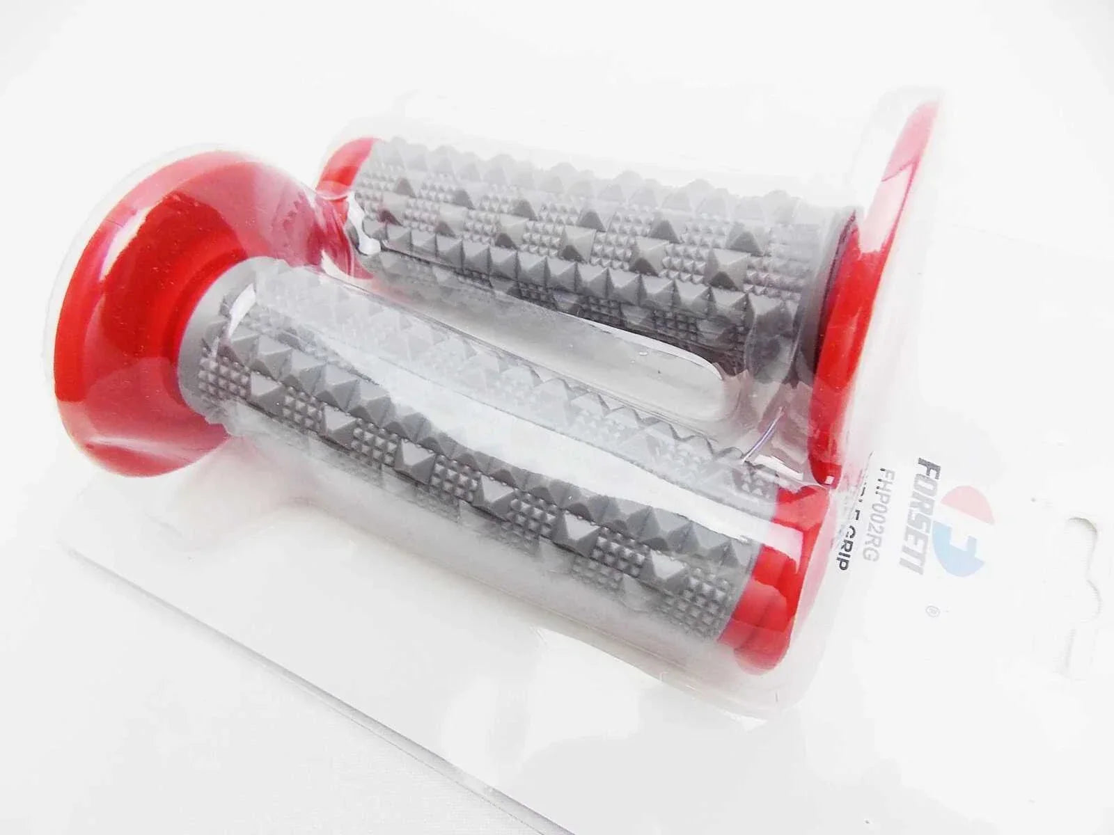 Red Grey Diamond Handlebar Grip Set for Suzuki RM80