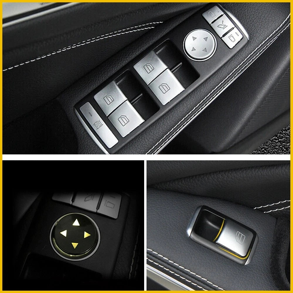 Window Switch Button Cover Trim for Mercedes-Benz GLA250 GLA200 CLA250 (2014–2019)