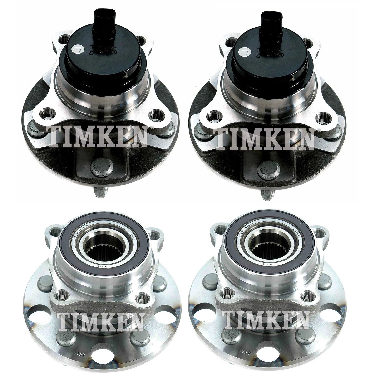 Front and Rear Wheel Bearing & Hub Assembly Kit for Lexus IS350 (2006–2013)