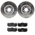 Set of 2 Front Rotors & Hella Low-Met Brake Pads for BMW F87 M2 (2016–2021)