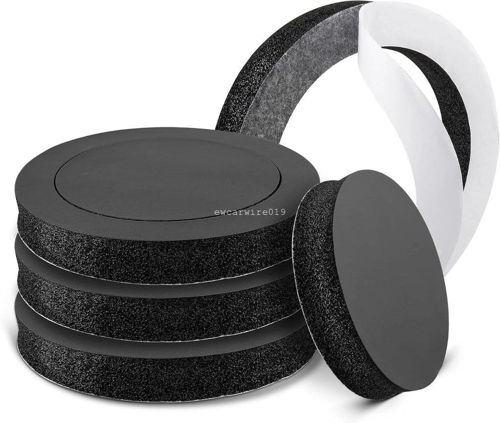 Set of 4 Car Door Speaker Foam Rings for Universal Fit (6.5")