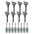Set of 8 Ignition Coils & NGK V-Power Spark Plugs for BMW E32 E39, Porsche Cayenne, Volvo XC90 V8