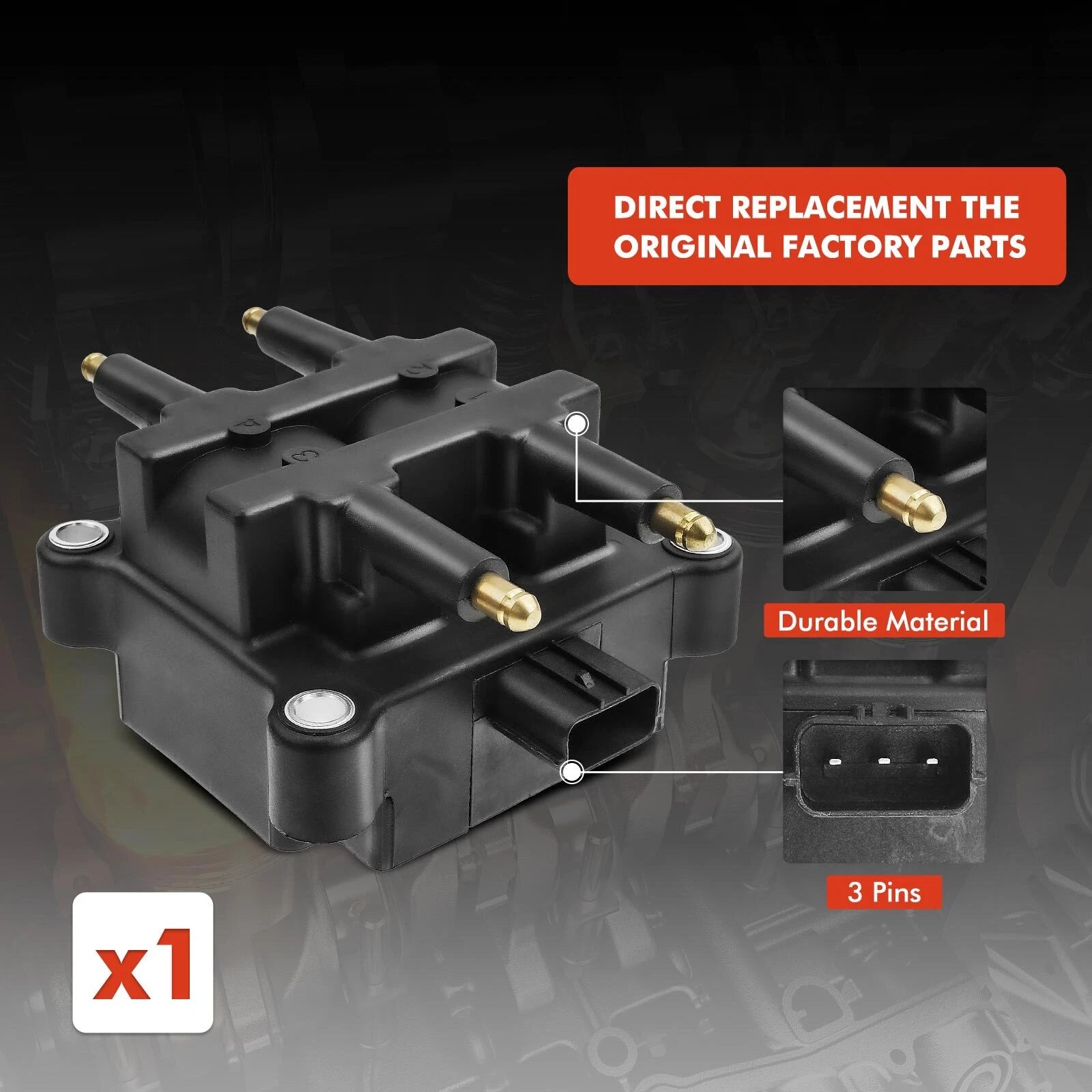 Ignition Coil & Iridium Spark Plugs for Subaru Impreza (1997-1998)