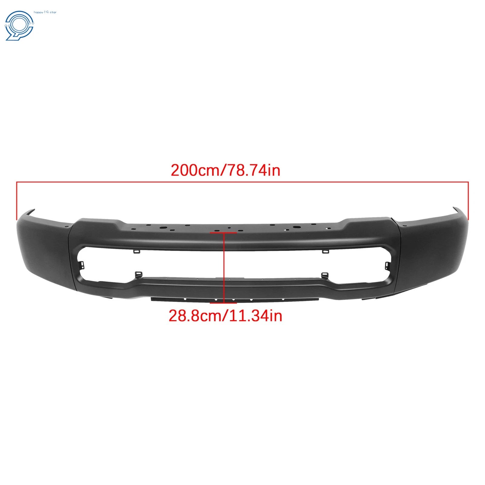 Front Bumper Face Bar Steel Black for Ford F-250 F-350 (2023–2025)