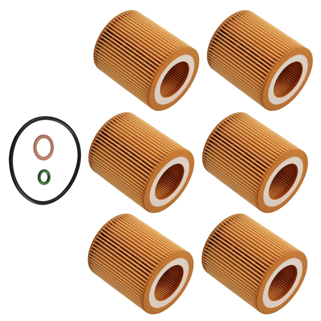 Oil Filter Kit Set of 6 for BMW Z4 sDrive35i (2009–2018) 11427854049 HP-7014