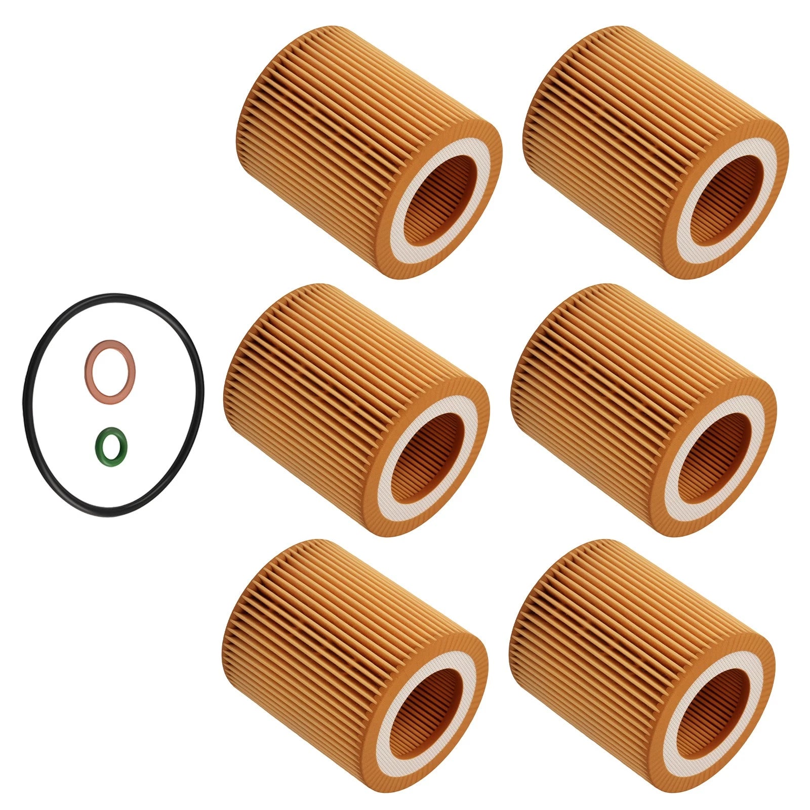 Oil Filter Kit Set of 6 for BMW Z4 sDrive35i (2009–2018) 11427854049 HP-7014