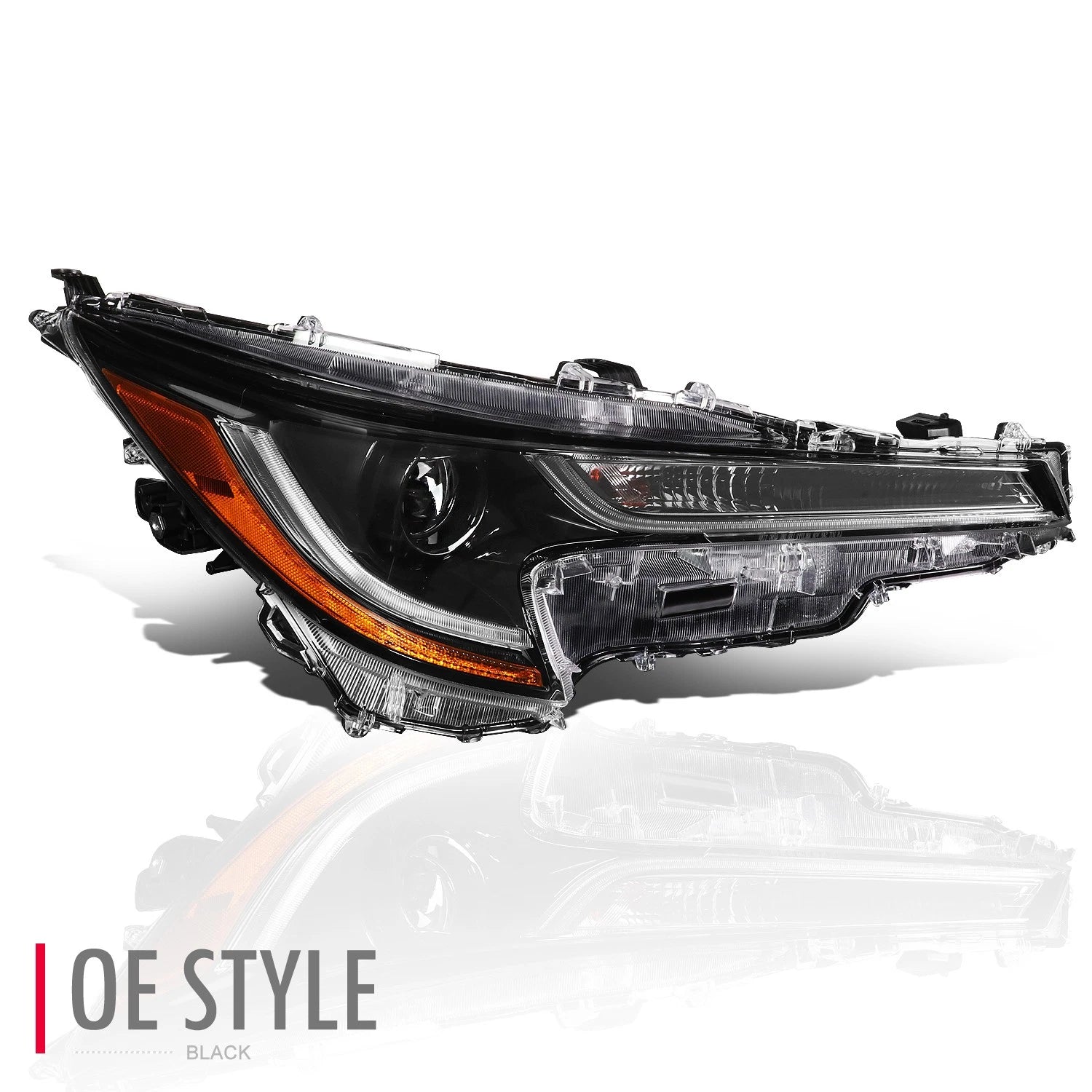 LED Projector Headlight Lamp for Toyota Corolla Sedan (2020–2024) - Right, Black Housing