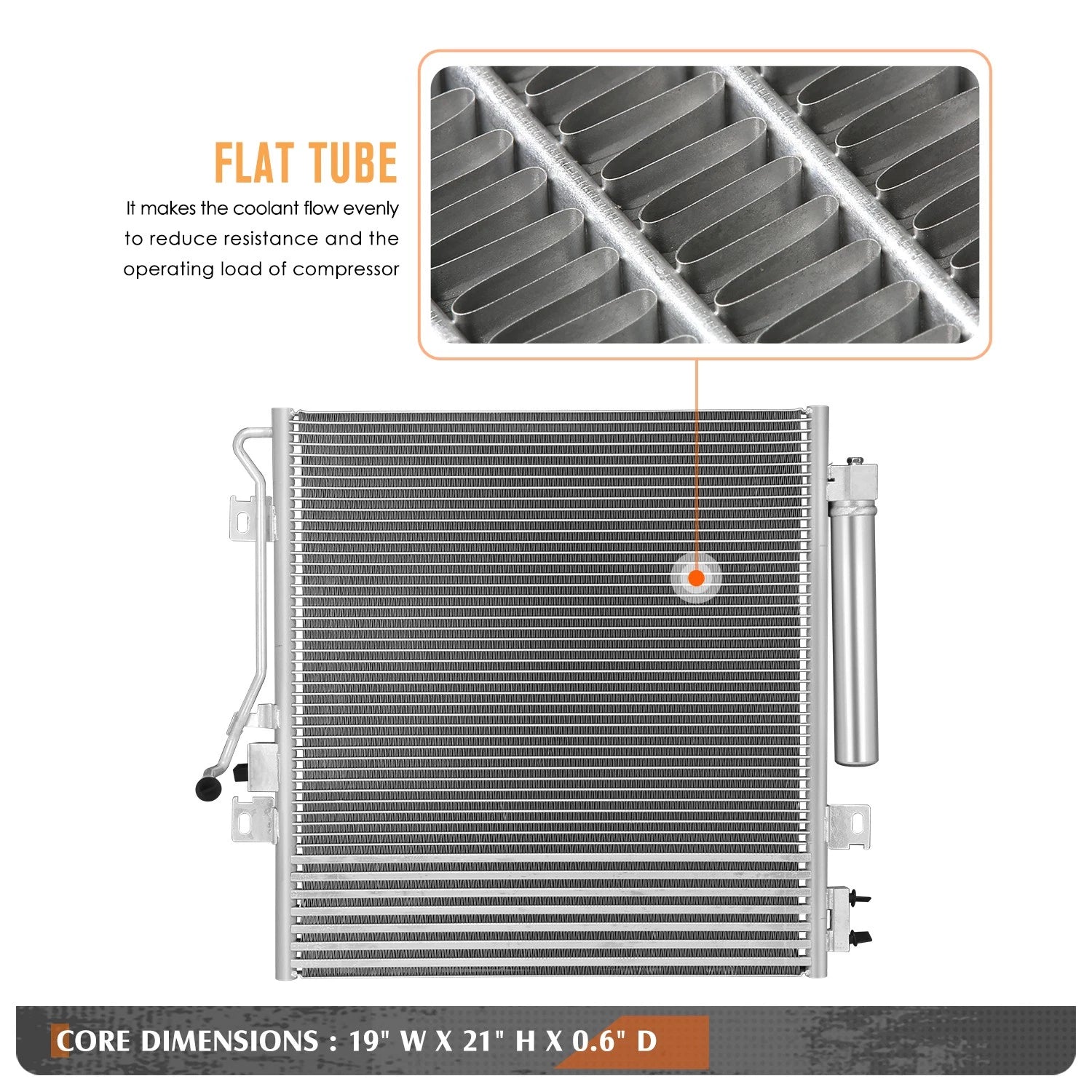 A/C Condenser for Jeep Liberty (2008–2012) OE Style Aluminum