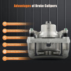 Front Pair Brake Calipers w/ Bracket for Nissan Sentra (2007–2019)