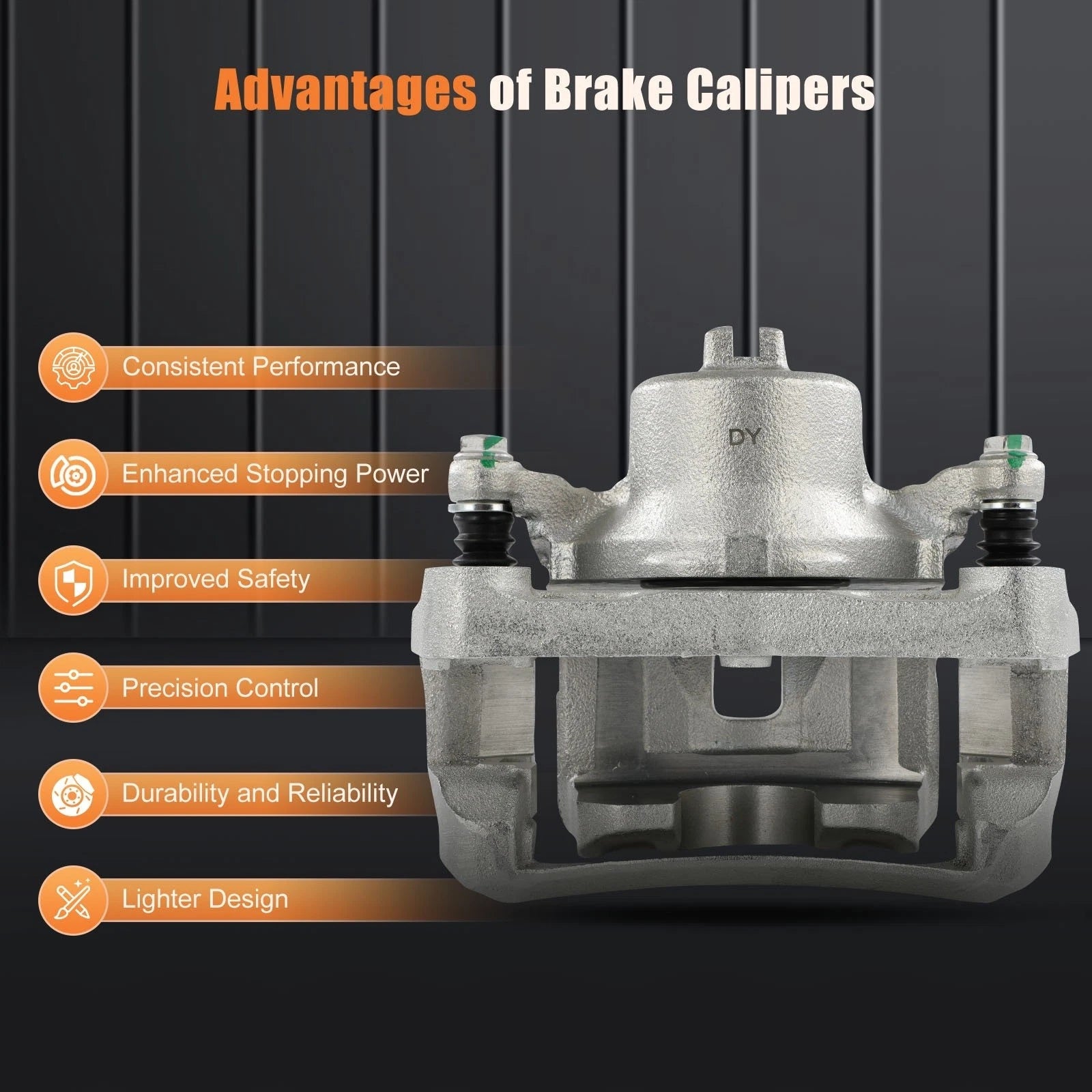Front Pair Brake Calipers w/ Bracket for Nissan Sentra (2007–2019)