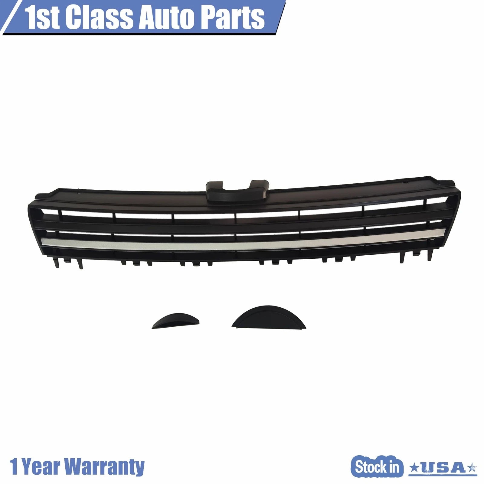 Front Grille for Volkswagen Golf GTI (2015–2016) - Black with White Trim