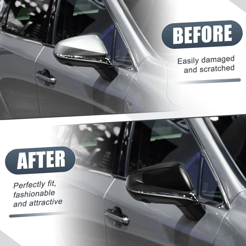 1 Pair Rearview Mirror Cover Caps Overlay Gloss Black for Lexus RX (2023)