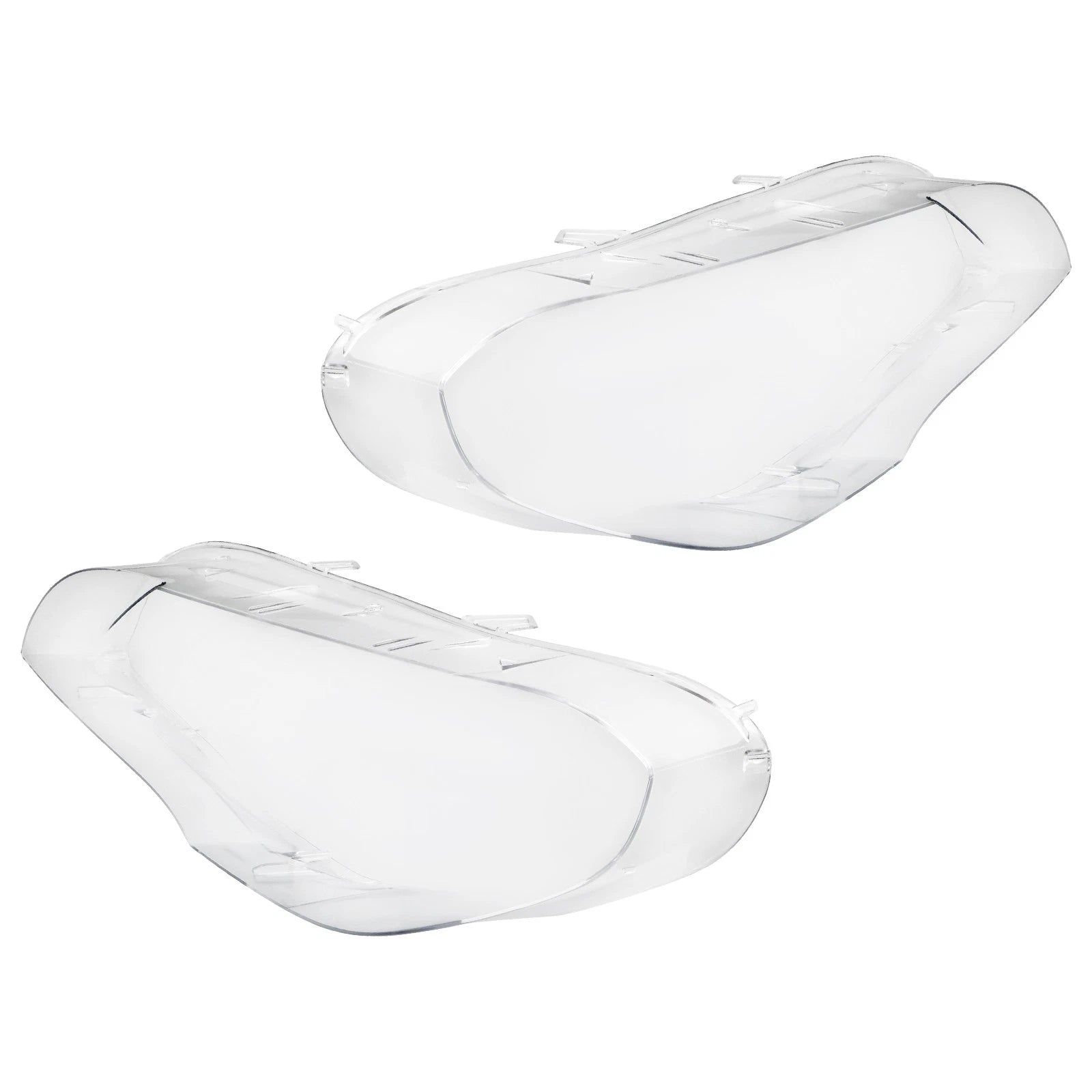 Front Headlamp Lens Covers Pair for BMW X5 E70 X5M (2007–2013)
