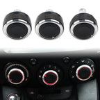 3Pcs A/C Switch Knob Climate Control Dials for Mazda 2 (2007–2014)