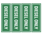 2" x 6" Diesel Only Vinyl Stickers for Trucks (Safety Decals)