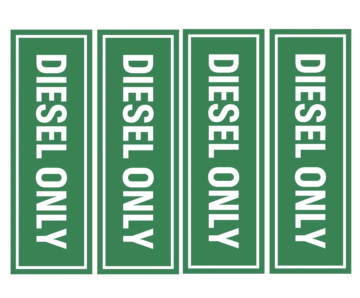 2" x 6" Diesel Only Vinyl Stickers for Trucks (Safety Decals)