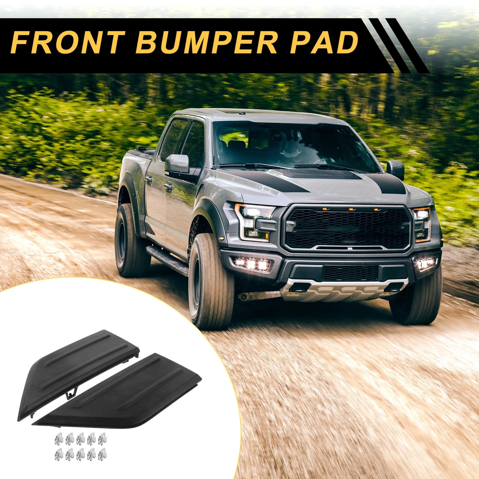 Front Bumper Guards Insert Pads for Ford F-150 (2021–2023) 1 Pair