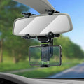 360�� Car Rearview Mirror Phone Holder for iPhone 13, GPS, Adjustable