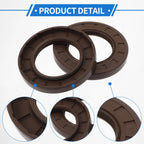 Set of 2 Oil Seal Rotary Shaft Seal FKM Rubber 48x80x10mm