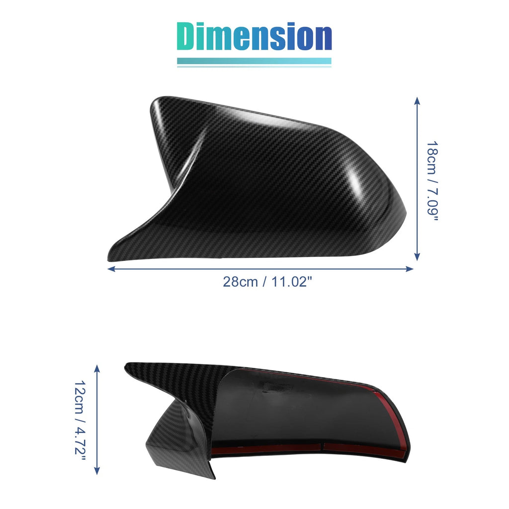 1 Pair Rearview Side Mirror Cover Carbon Fiber for Ford Mustang 
