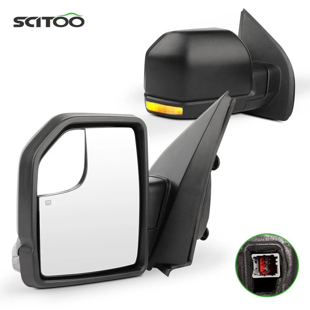 Power Heated Turn Signal Tow Side Mirrors for Ford F-150 (2015–2020)