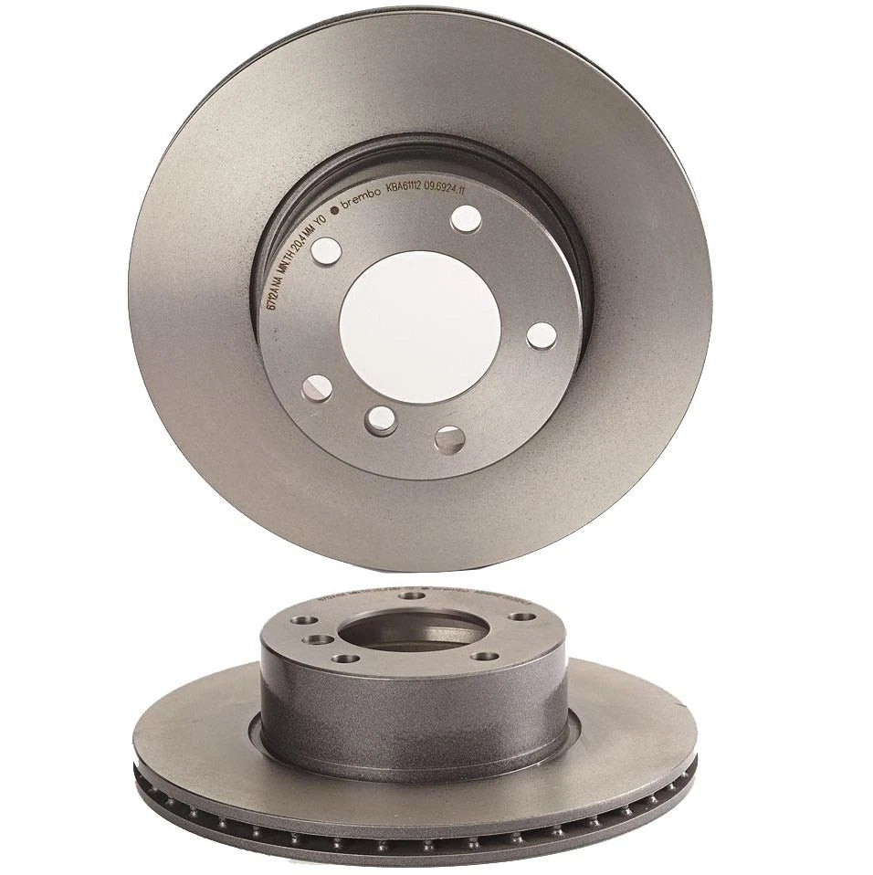 Set of 2 Coated Front Brake Disc Rotors 296mm for BMW E39 525i 528i