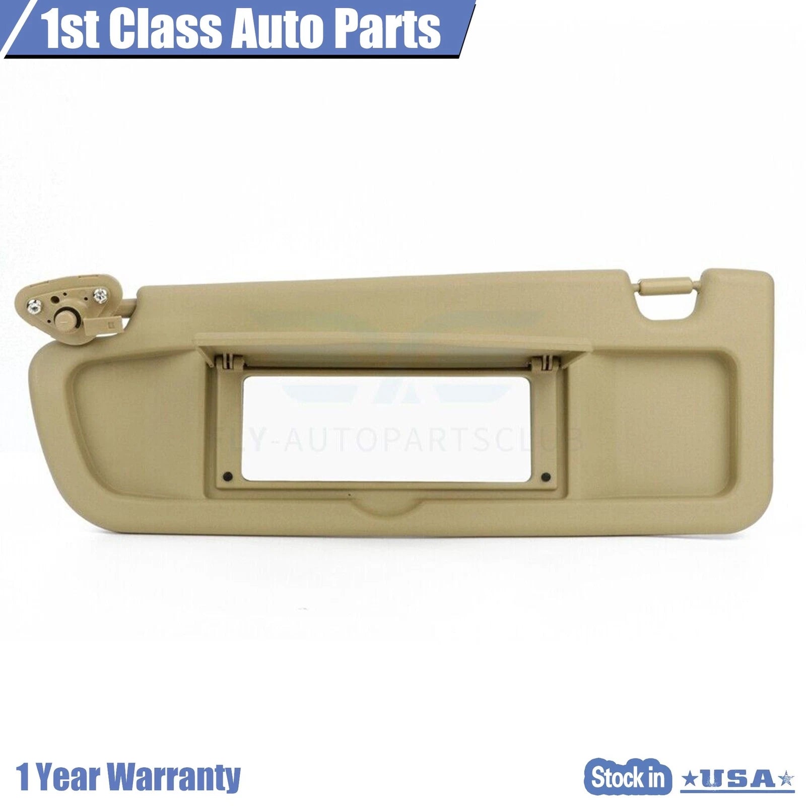 Left Driver Side Sun Visor for Honda Civic (2006-2008) Pearl Ivory
