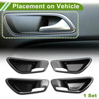 Set of 1 Interior Door Handle Bowl Cover Trim for Hyundai Tucson (2016–2023) Carbon Fiber Black