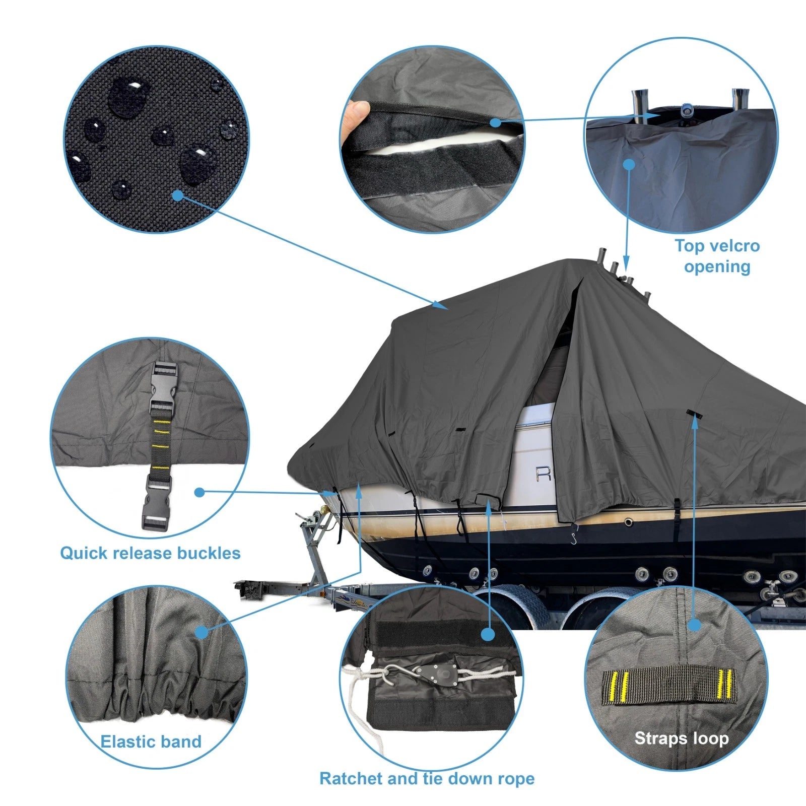 Sailfish 208 CC Center Console Hard-Top Storage Cover (Pro)
