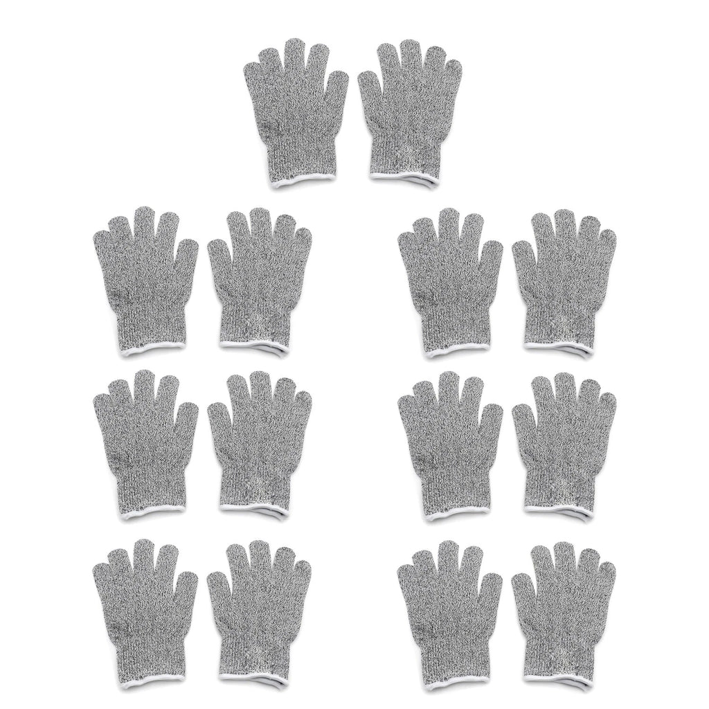 Set of 7 M Cut Resistant Working Gloves Level 5 Abrasion Protection