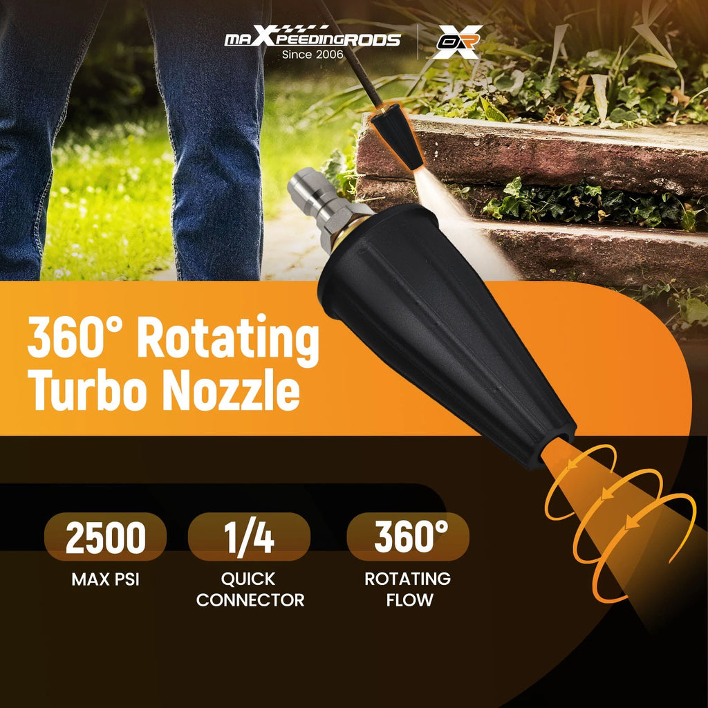 Turbo Nozzle 2500PSI for 1/4 Quick-Connect Heavy-Duty Aluminum (2010–2026)