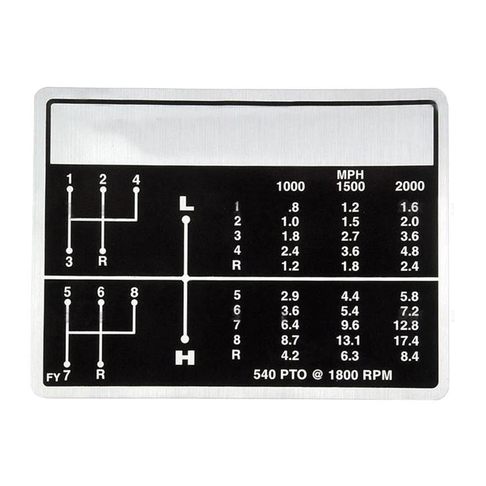 8 Speed Shift Pattern Decal for Ford (Replaces C5NN7B292)