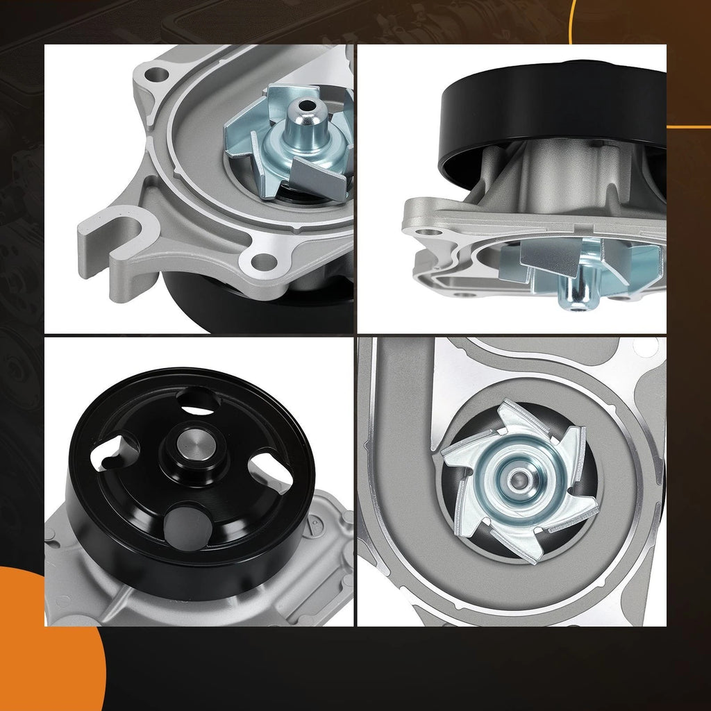 Coolant Water Pump for Mazda 2 L4 1.5L (2011–2015) 145-1570, 49059 Aluminum