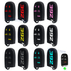 Silicone Remote Key Fob Shell Cover Case for Jeep Chrysler Dodge (2014–2020)