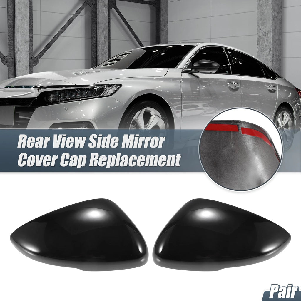 1 Pair Rearview Mirror Cover Overlay Gloss Black for Honda Accord (2018–2021)