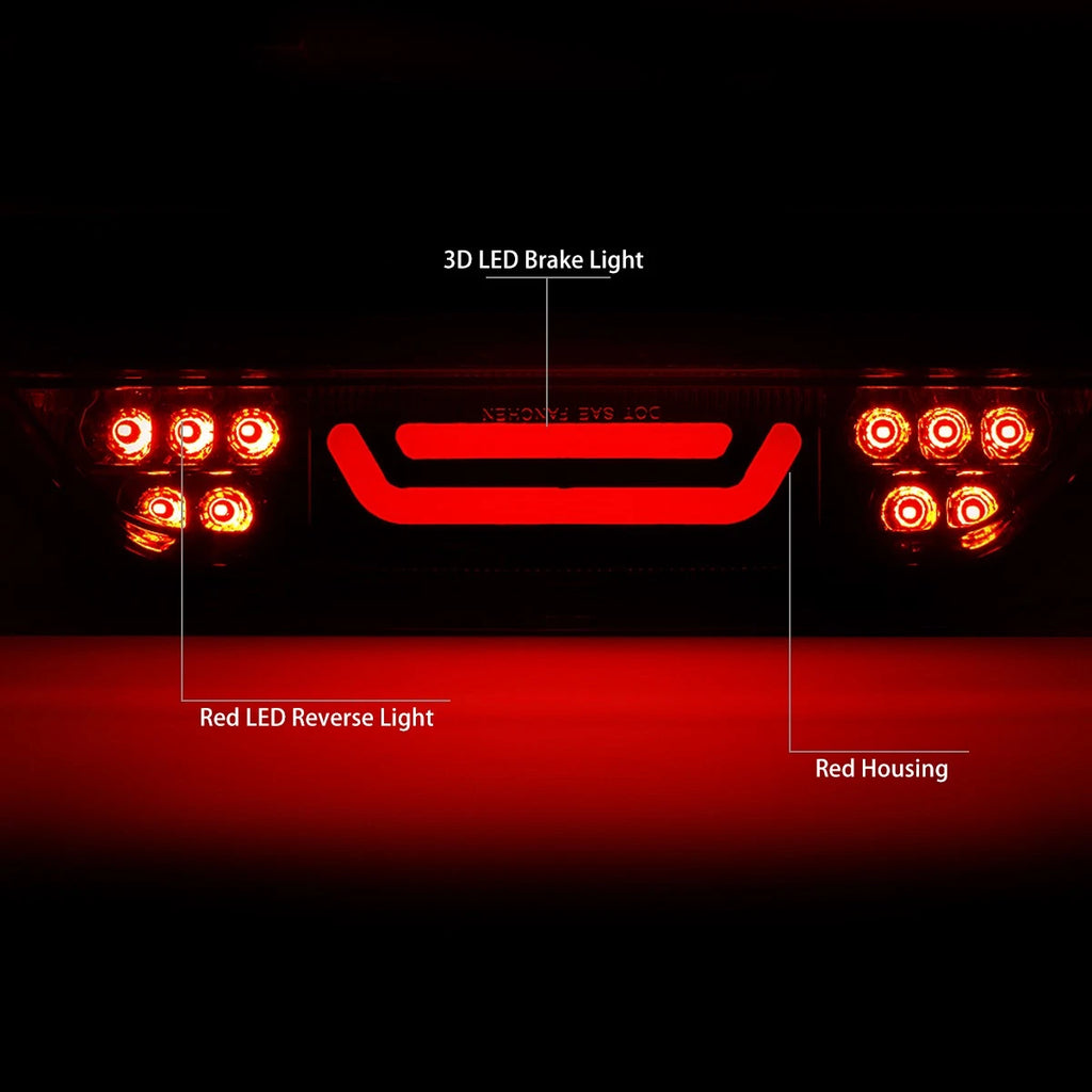 LED Bar Lower 3rd Tail Brake Light Reverse Lamp for Ford Mustang (2015–2018)
