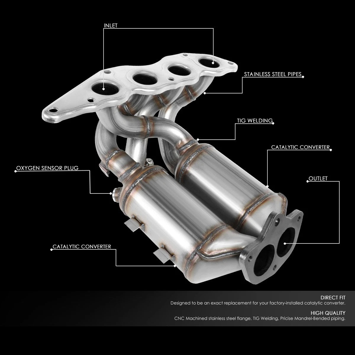 Catalytic Converter for Mitsubishi Eclipse 2.4L (2006–2012)