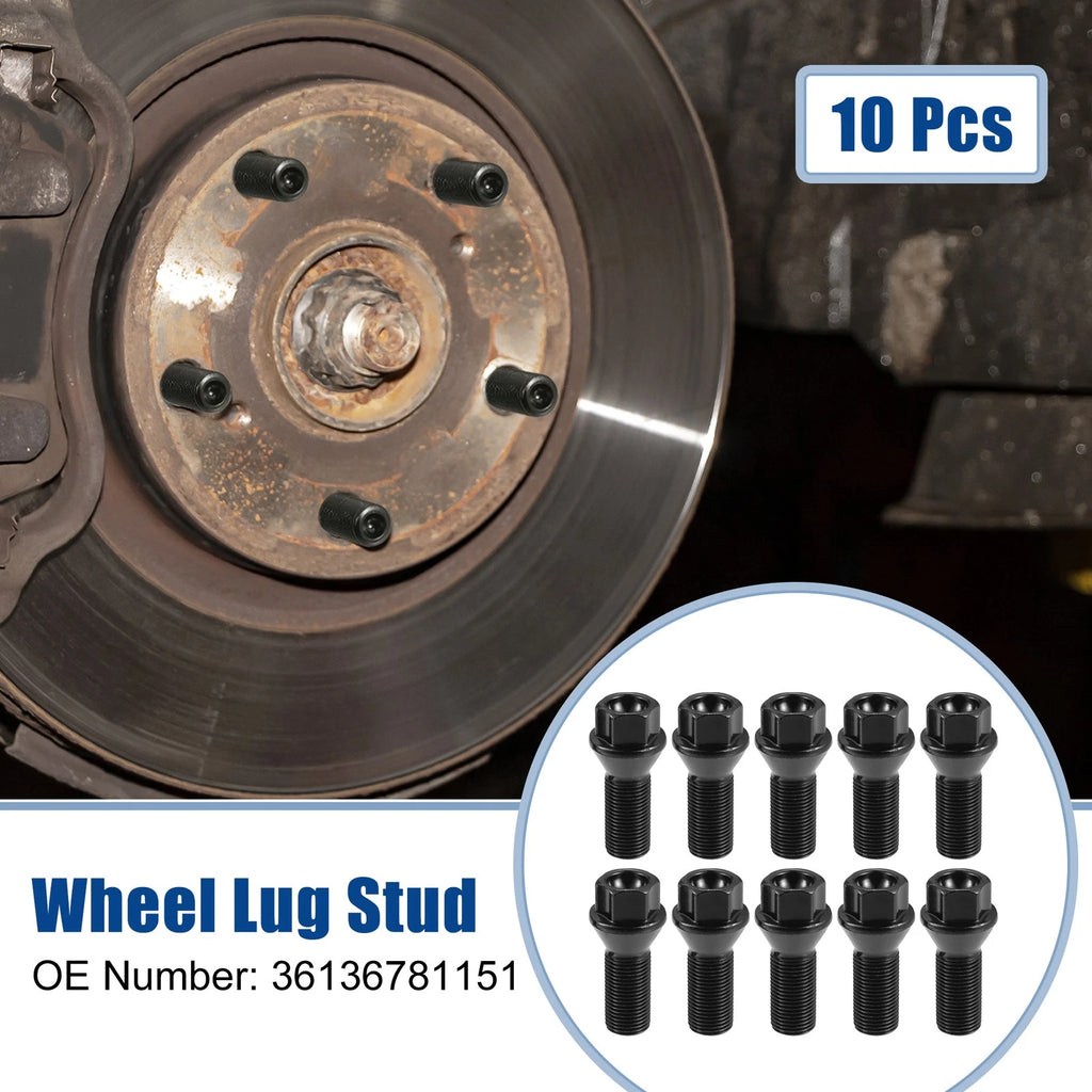 10X M14x1.25 Wheel Lug Bolt Nut for BMW E46 325 E90 (2000–2012) No. 36136781151