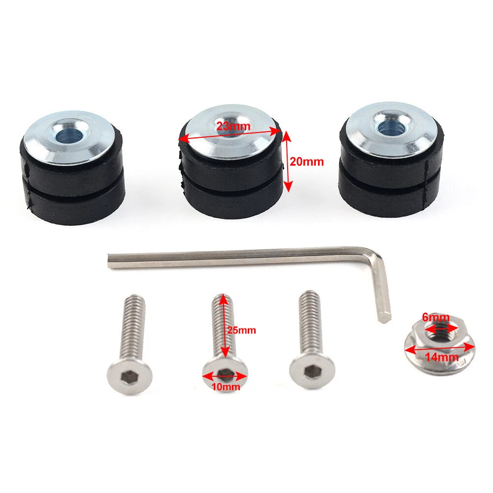 Windshield Washer Wiper Motor Mounting Bushing Set of 4 for Buick