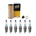 Wix Engine Oil Filter & Denso Spark Plug Kit for Audi A4 A5 A6 (2005–2012)