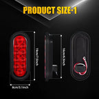 2X 6 Inch Red LED Trailer Light for Universal Use (YYYY–YYYY)