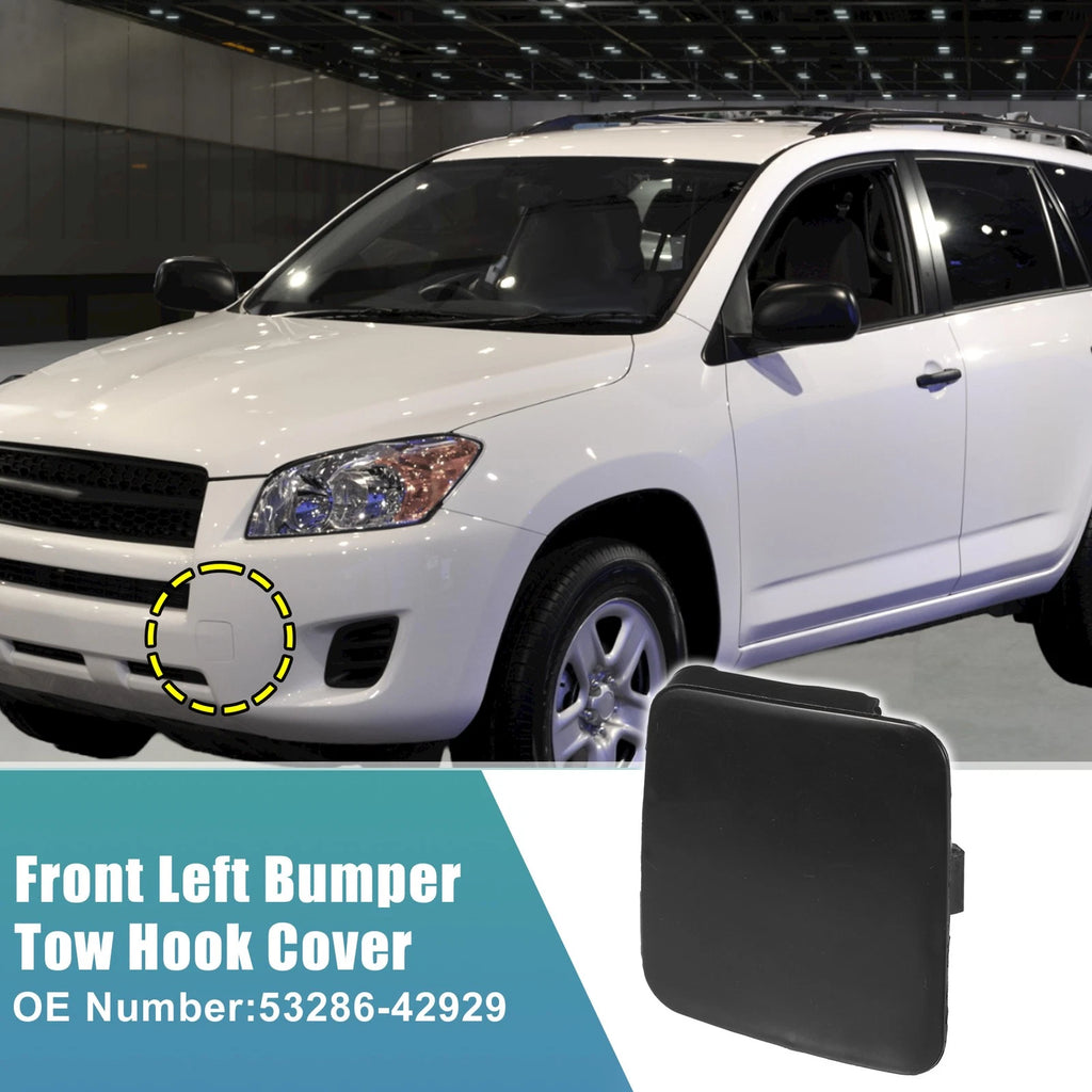 Tow Hook Cap for Toyota RAV4 (2013–2018) No. 5328642928, Unpainted Black