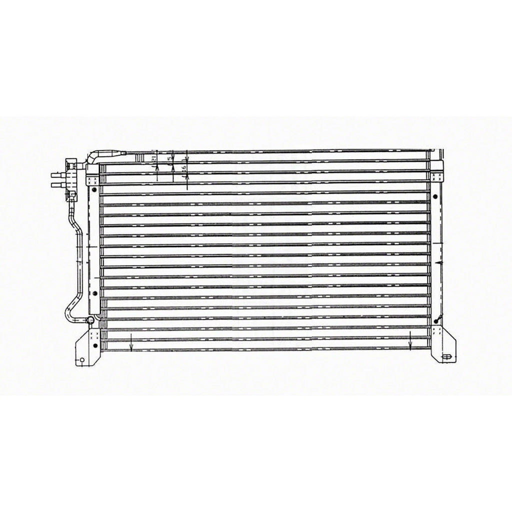 Replacement A/C Condenser w/Block Fitting (See compatibility Chart)