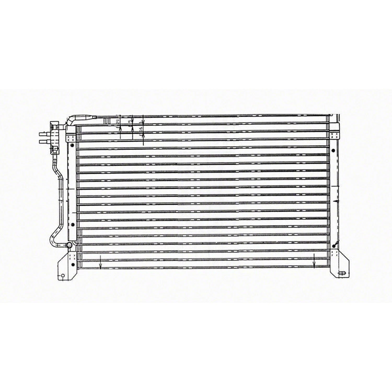 Replacement A/C Condenser w/Block Fitting (See compatibility Chart)